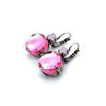 Earrings by Mariana Woman Lovely Rose and Opal Swarovski Crystals - Image 2