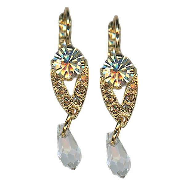 Earrings by Mariana Woman Exquisite Golden and Moonlight Swarovski Crystals