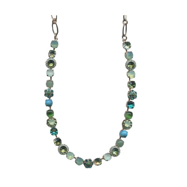 Necklace By Mariana Woman Stylish Malachite Mineral and Opal Swarovski Crystals