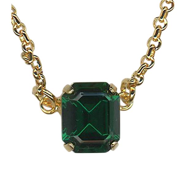 Necklace Pendant by Mariana Woman Classy Emerald Swarovski Crystals