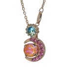 Necklace Pendant by Mariana Woman Sassy Mandarin and Rose Swarovski Crystals - Image 2