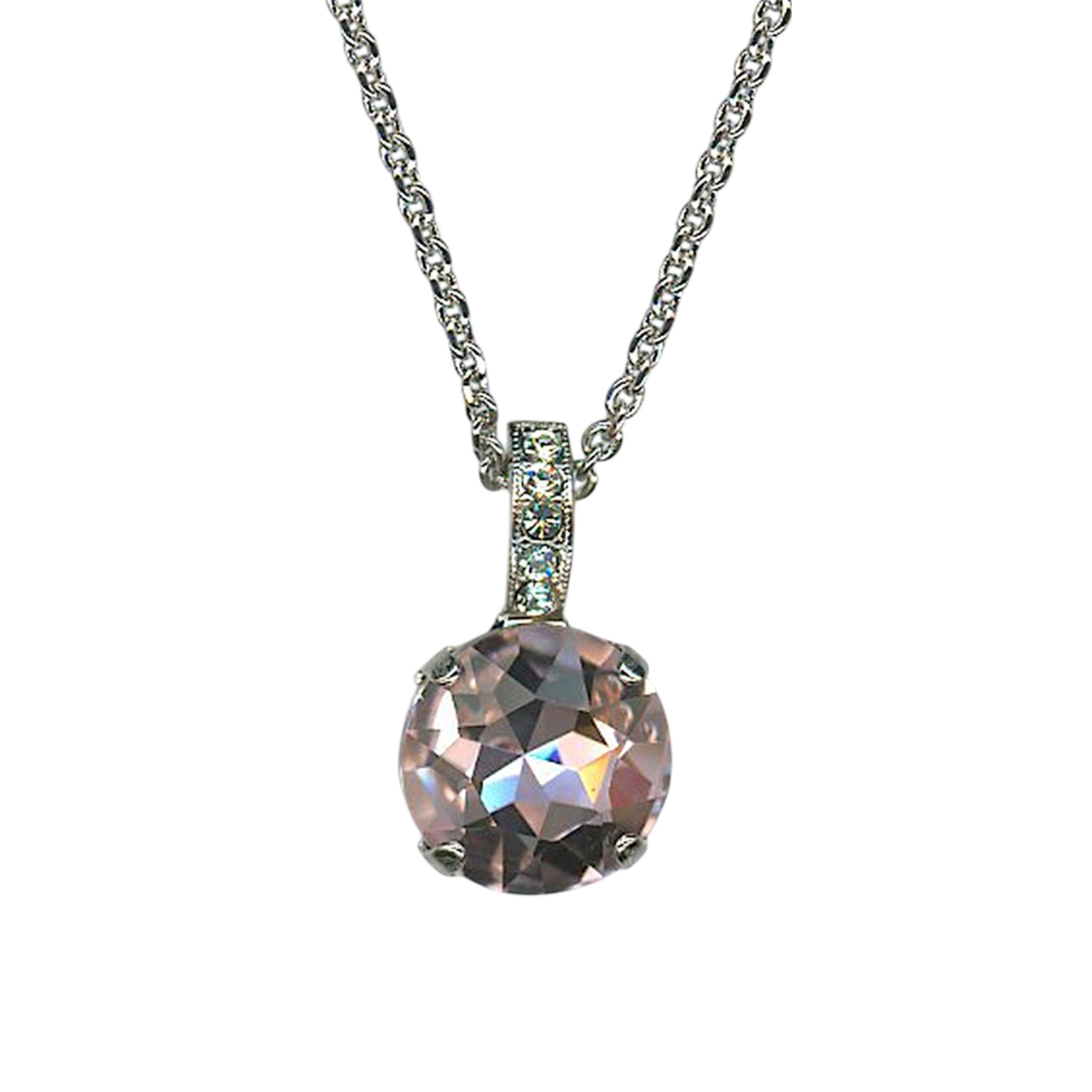 N-5056R-5001-RO (1) Necklace Pendant by Mariana Woman Exquisite Rose and Chrysolite Swarovski Crystals - Image 1