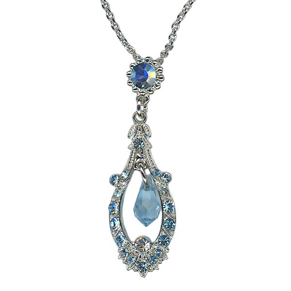 Necklace Pendant by Mariana Woman Sophisticated Aquamarine Swarovski Crystals
