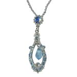 Necklace Pendant by Mariana Woman Sophisticated Aquamarine Swarovski Crystals - Image 2
