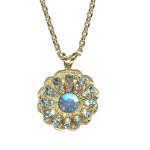 Necklace Pendant by Mariana Woman Gorgeous Aquamarine and AB Swarovski Crystals - Image 2