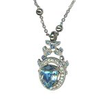 Necklace Pendant by Mariana Woman Ethereal Sapphire and Moonlight Swarovski Crystals - Image 3