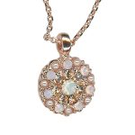 Necklace Pendant by Mariana Woman Beautiful Pink and Pearl Swarovski Crystals - Image 2
