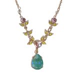 Necklace Pendant by Mariana Woman Elegant Laguna and Jonquil Swarovski Crystals