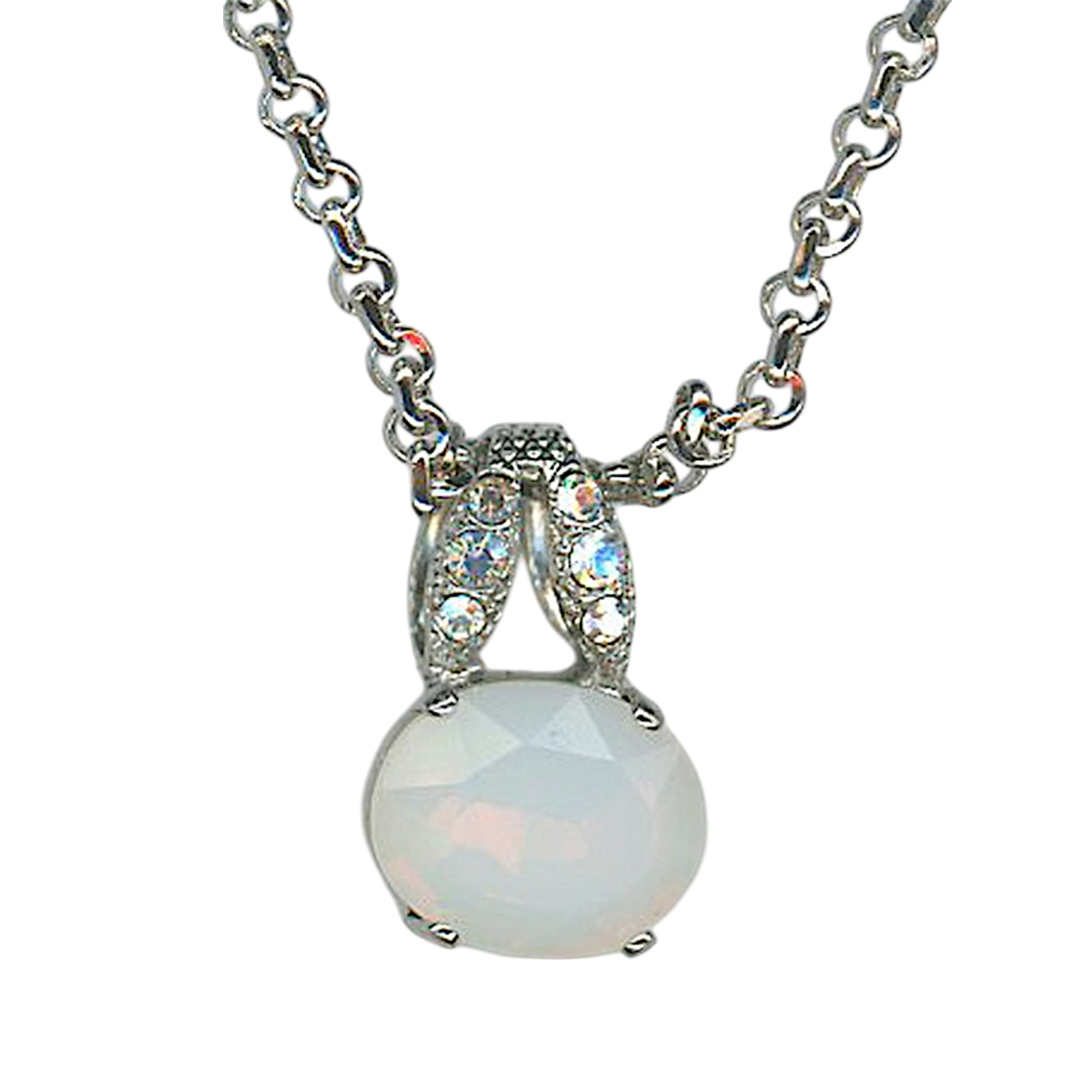 N-5323-391200-RO (1) Necklace Pendant by Mariana Woman Timeless Opal and Moonlight Swarovski Crystals - Image 1