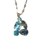Necklace Pendant by Mariana Woman Exquisite Montana and Aquamarine Swarovski Crystals