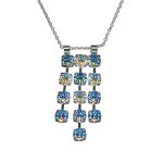 Necklace Pendant by Mariana Woman Fab Sapphire and Aquamarine Swarovski Crystals - Image 3