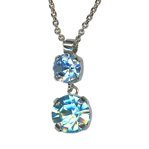 Necklace Pendant by Mariana Woman Charming Aquamarine and Sapphire Swarovski Crystals