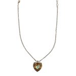 Necklace Pendant by Mariana Woman Heart Shape Topaz and Clear Swarovski Crystals
