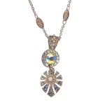 Necklace Pendant by Mariana Woman Glamorous Moonlight and Pearl Swarovski Crystals