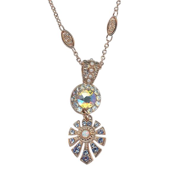 Necklace Pendant by Mariana Woman Glamorous Moonlight and Pearl Swarovski Crystals