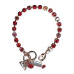Bracelet by Mariana Woman Gorgeous Light Siam Swarovski Crystals