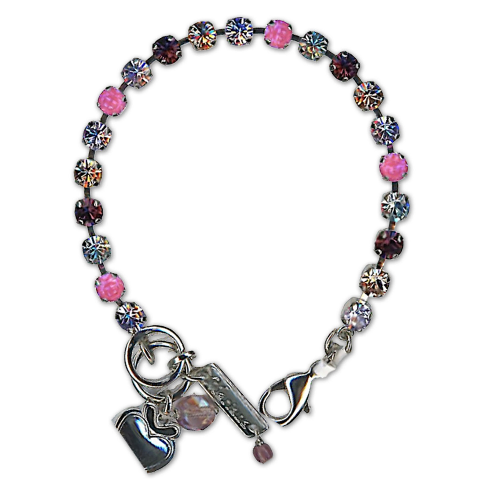 B-4000-5015-RO (1) Bracelet by Mariana Woman Lovely Lavender and Amethyst Swarovski Crystals - Image 1