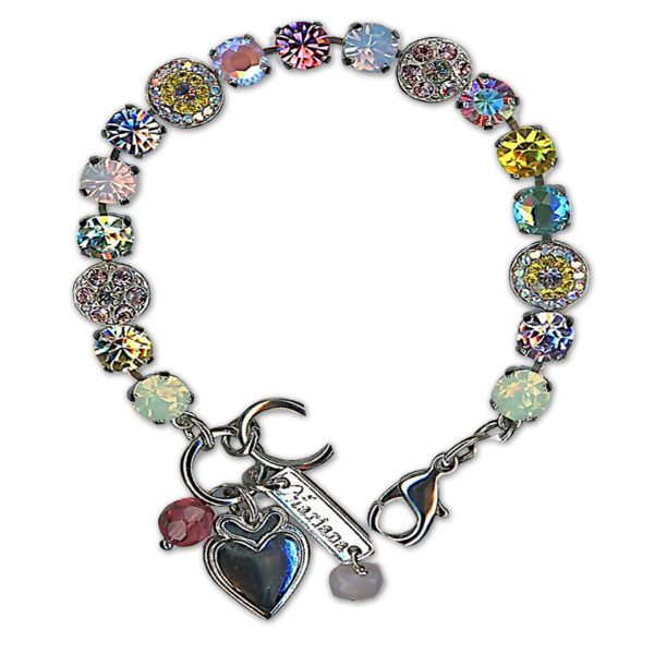 Bracelet by Mariana Woman Charming Rose and Jonquil Swarovski Crystals