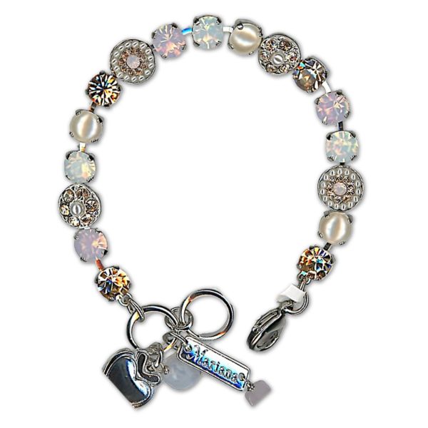 Bracelet by Mariana Woman Beautiful Pearl and Opal Swarovski Crystals