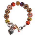 Bracelet by Mariana Woman Floral Astral Pink and Coral Swarovski Crystals