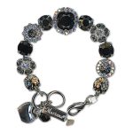 Bracelet by Mariana Woman Elegant Black Diamond and AB Swarovski Crystals - Image 3