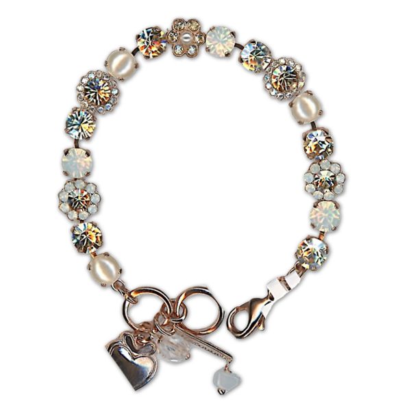 Bracelet by Mariana Woman Charming Opal and Pearl Swarovski Crystals