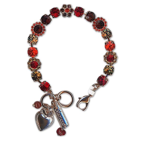 Bracelet by Mariana Woman Stunning Siam and Topaz Swarovski Crystals