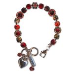 Bracelet by Mariana Woman Stunning Siam and Topaz Swarovski Crystals - Image 3