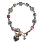 Bracelet by Mariana Woman Opulent Rose and Turquoise Swarovski Crystals - Image 2