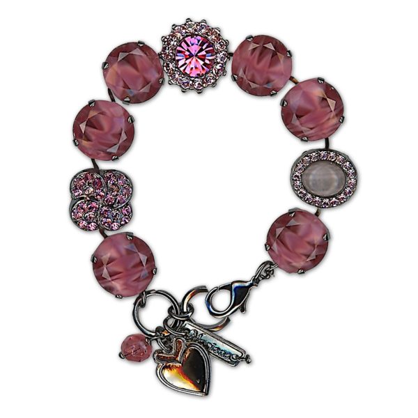 Bracelet by Mariana Woman Glamorous Rose Swarovski Crystals