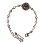 Bracelet by Mariana Woman Floral Garnet and Amethyst Swarovski Crystals - Image 2