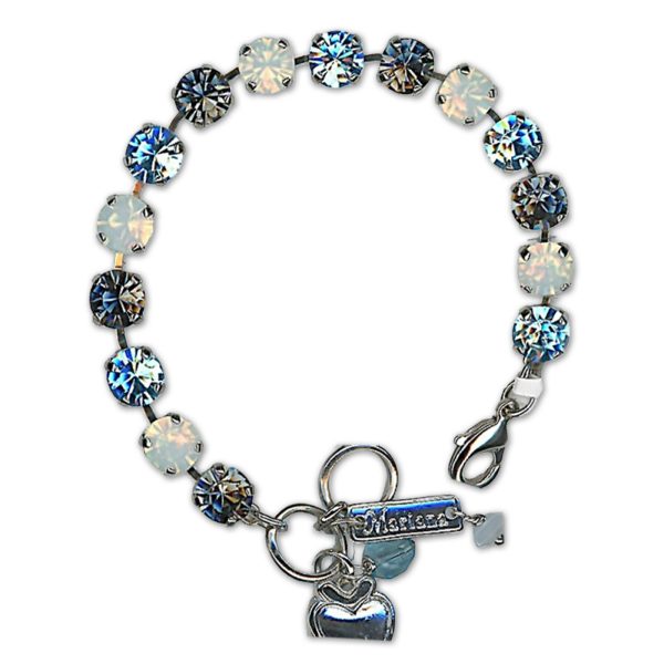 Bracelet by Mariana Woman Exquisite Silver Night and Opal Swarovski Crystals