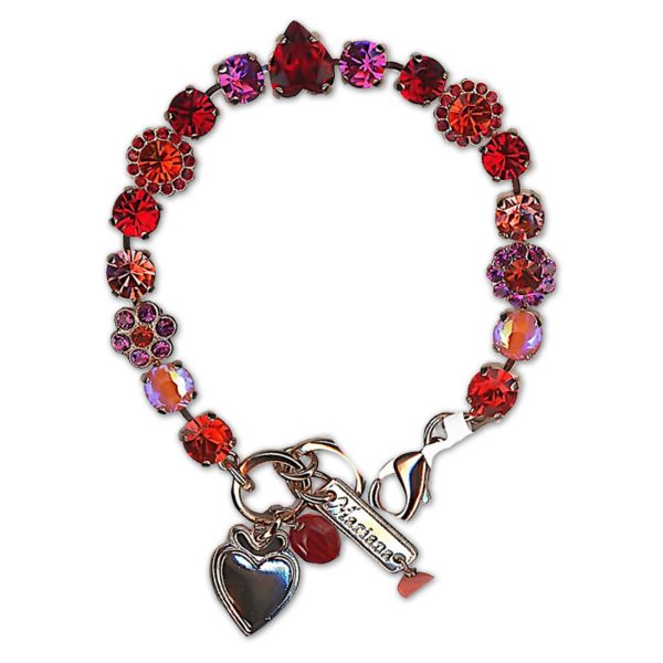 Bracelet by Mariana Woman Sophisticated Siam and Orange Swarovski Crystals