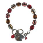 Bracelet by Mariana Woman Faceted Siam and Topaz Swarovski Crystals - Image 2