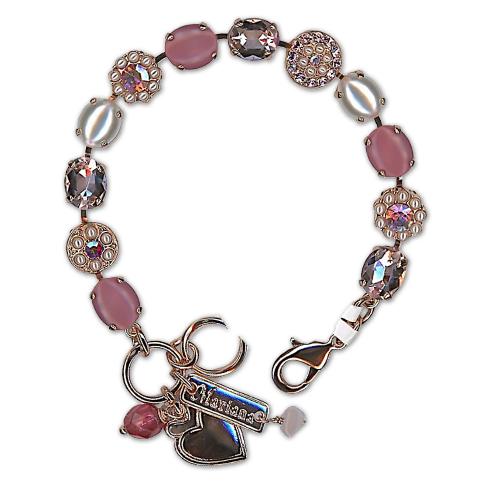 B-4416-1129P-RG (1) Bracelet by Mariana Woman Beautiful Opal and Pearl Swarovski Crystals - Image 1
