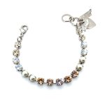 Bracelet by Mariana Woman Timeless Golden and Pearl Swarovski Crystals