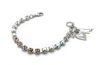 Bracelet by Mariana Woman Timeless Golden and Pearl Swarovski Crystals - Image 2