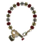 Bracelet by Mariana Woman Ethereal Siam and Jonquil Swarovski Crystals - Image 2