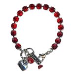 Bracelet by Mariana Woman Elegant Siam Swarovski Crystals