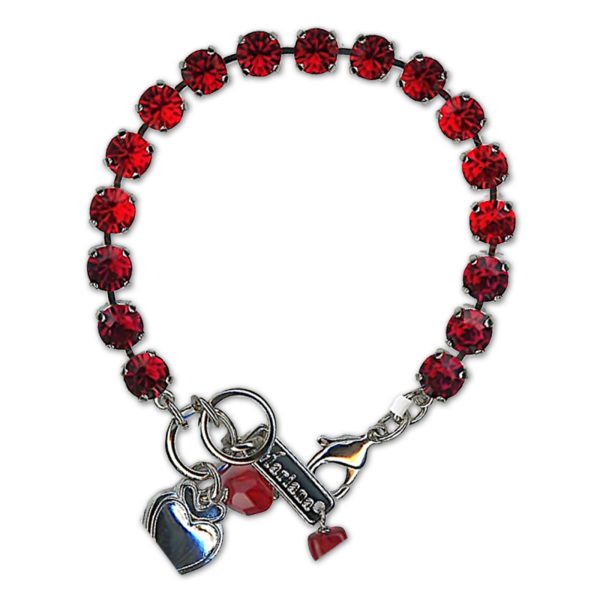 Bracelet by Mariana Woman Elegant Siam Swarovski Crystals