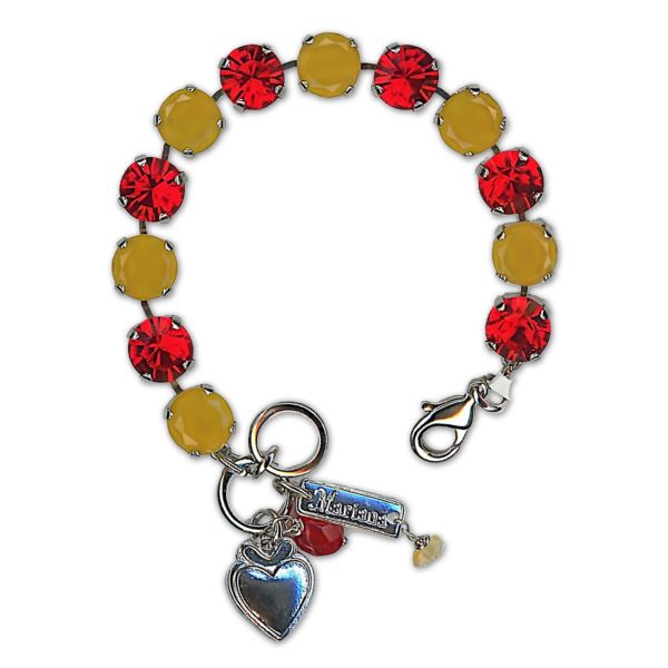 Bracelet by Mariana Woman Stunning Siam and Opal Swarovski Crystals