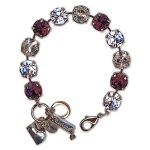 Bracelet by Mariana Woman Glamorous Amethyst and Violet Swarovski Crystals