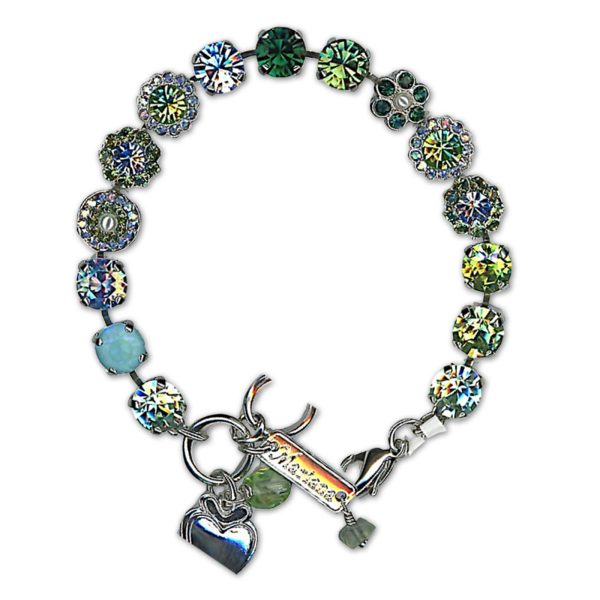 Bracelet by Mariana Woman Charming Peridot and Emerald Swarovski Crystals