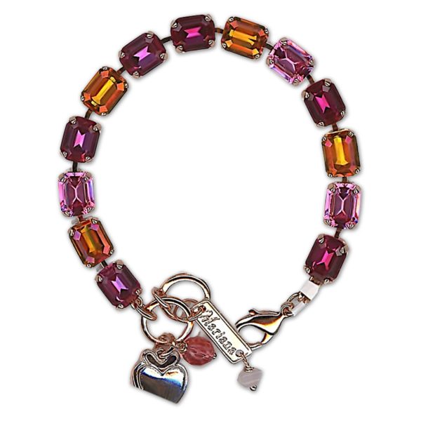 Bracelet by Mariana Woman Sassy Fuchsia and Pink Swarovski Crystals
