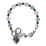 Bracelet by Mariana Woman Charming White Shell Mineral and Turquoise Swarovski Crystals - Image 2