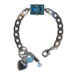 Bracelet by Mariana Woman Elegant Light Turquoise Swarovski Crystals - Image 3