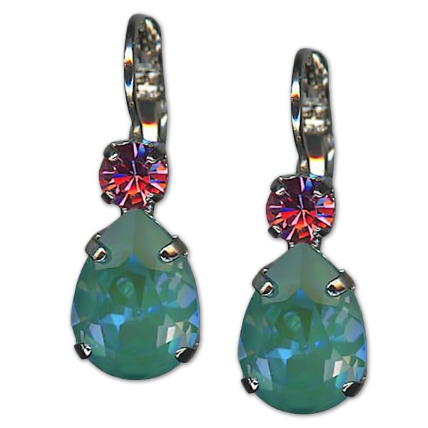 Earrings by Mariana Woman Opulent Laguna and Rose Swarovski Crystals