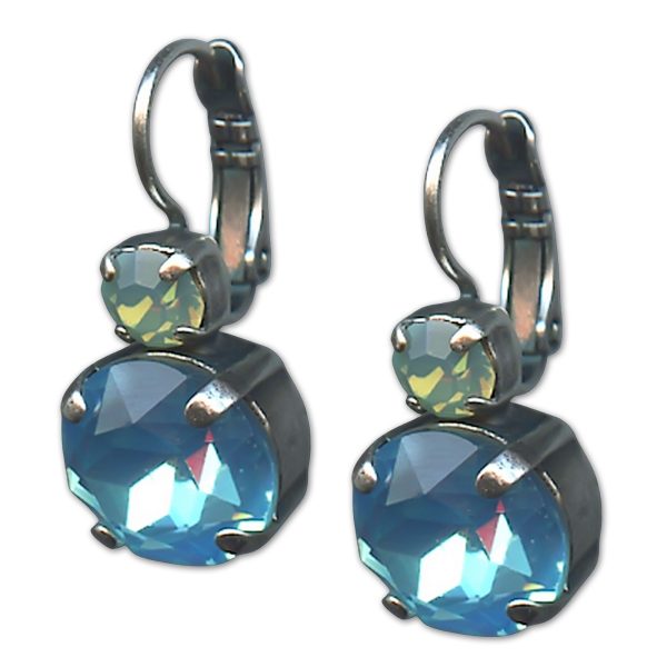 Earrings by Mariana Woman Charming Aqua and Chrysolite Swarovski Crystals