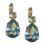 Earrings by Mariana Woman Elegant Sapphire and Moonlight Swarovski Crystals