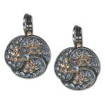 Earrings by Mariana Woman Ethereal Peach and Violet Swarovski Crystals - Image 3